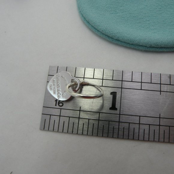 NEW Mini Heart Hoop Earrings Return to Tiffany & Co 925 Solid Sterling Silver - Picture 12 of 16